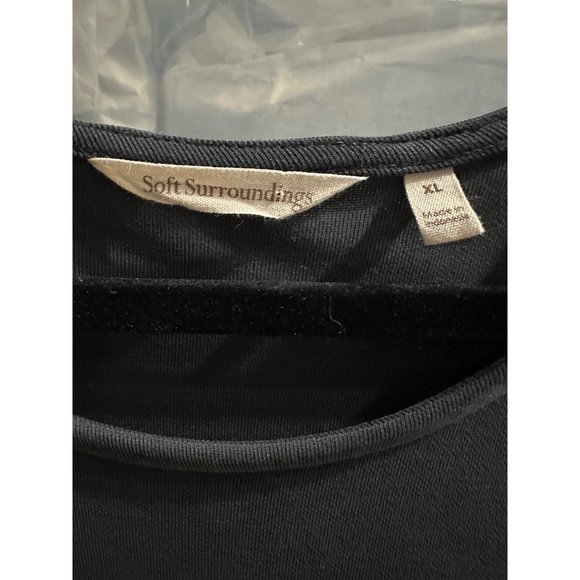 Soft Surroundings size XL dark gray long sleeve scoop neck modal blend tunic top - Picture 3 of 6